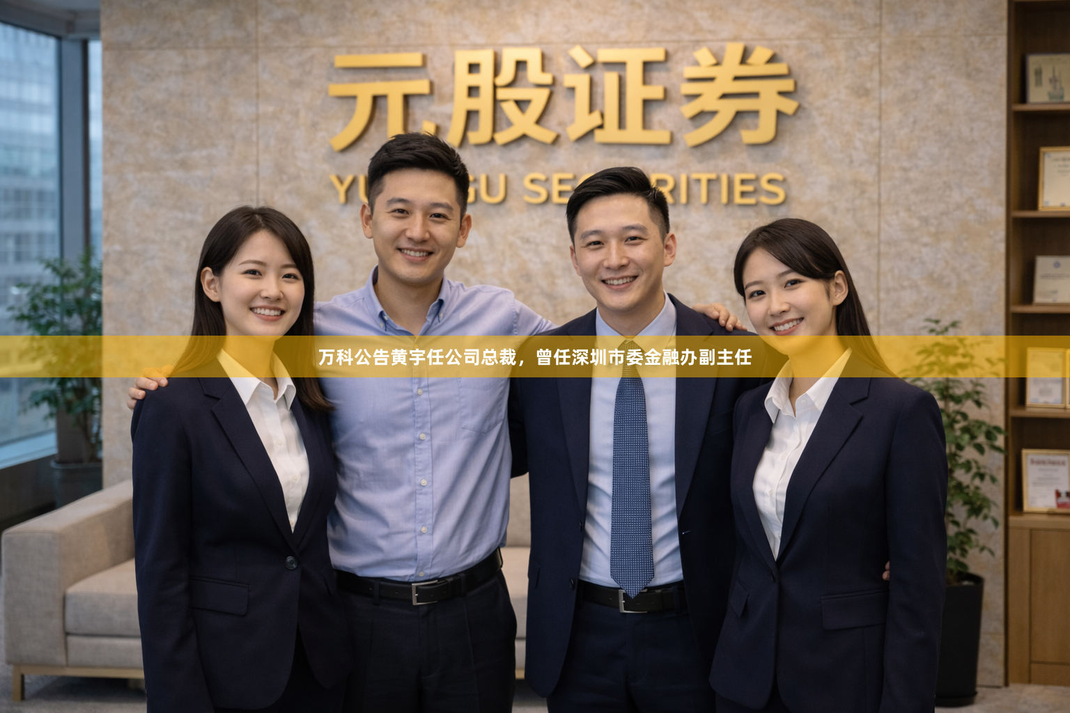 万科公告黄宇任公司总裁，曾任深圳市委金融办副主任