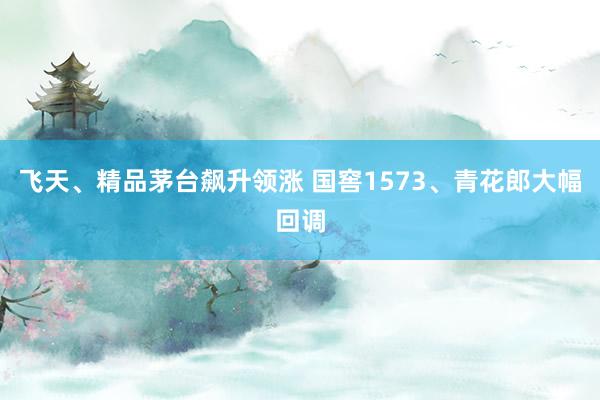飞天、精品茅台飙升领涨 国窖1573、青花郎大幅回调