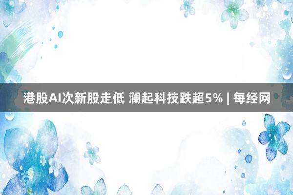 港股AI次新股走低 澜起科技跌超5% | 每经网