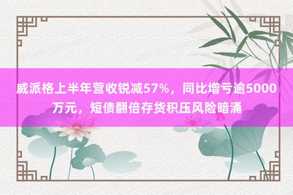 威派格上半年营收锐减57%，同比增亏逾5000万元，短债翻倍存货积压风险暗涌