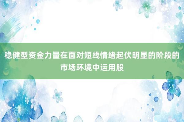 稳健型资金力量在面对短线情绪起伏明显的阶段的市场环境中运用股