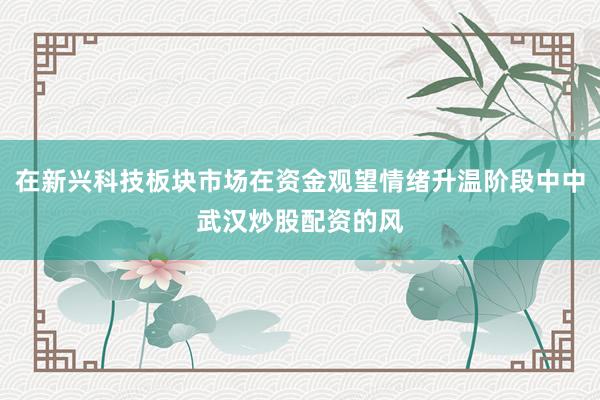 在新兴科技板块市场在资金观望情绪升温阶段中中武汉炒股配资的风