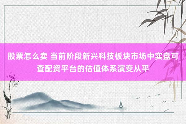 股票怎么卖 当前阶段新兴科技板块市场中实盘可查配资平台的估值体系演变从平