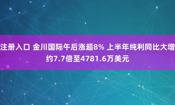 注册入口 金川国际午后涨超8% 上半年纯利同比大增约7.7倍至4781.6万美元