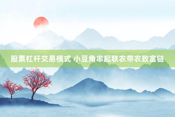 股票杠杆交易模式 小豆角串起联农带农致富链